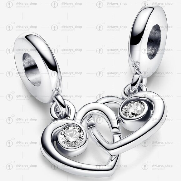 Pandora Forever & Always Splittable Dangle Charm - Picture 3 of 6